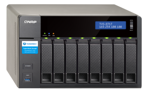 TVS-872XT-i5-16G-US QNAP Ultra-High Speed 8 Bay Thunderbolt™ 3 NAS DISKLESS – TechComp USA, Inc