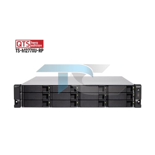 TS-h1277XU-RP-3700X-128G-US QNAP 2U 12-Bay QTS hero NAS AMD Ryzen™ 7 3700X - 12 Bay